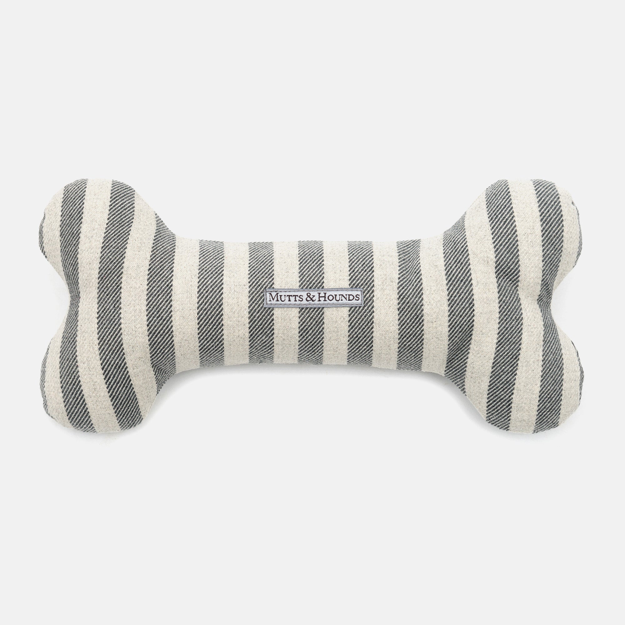 Flint Stripe Squeaky Bone Dog Toy